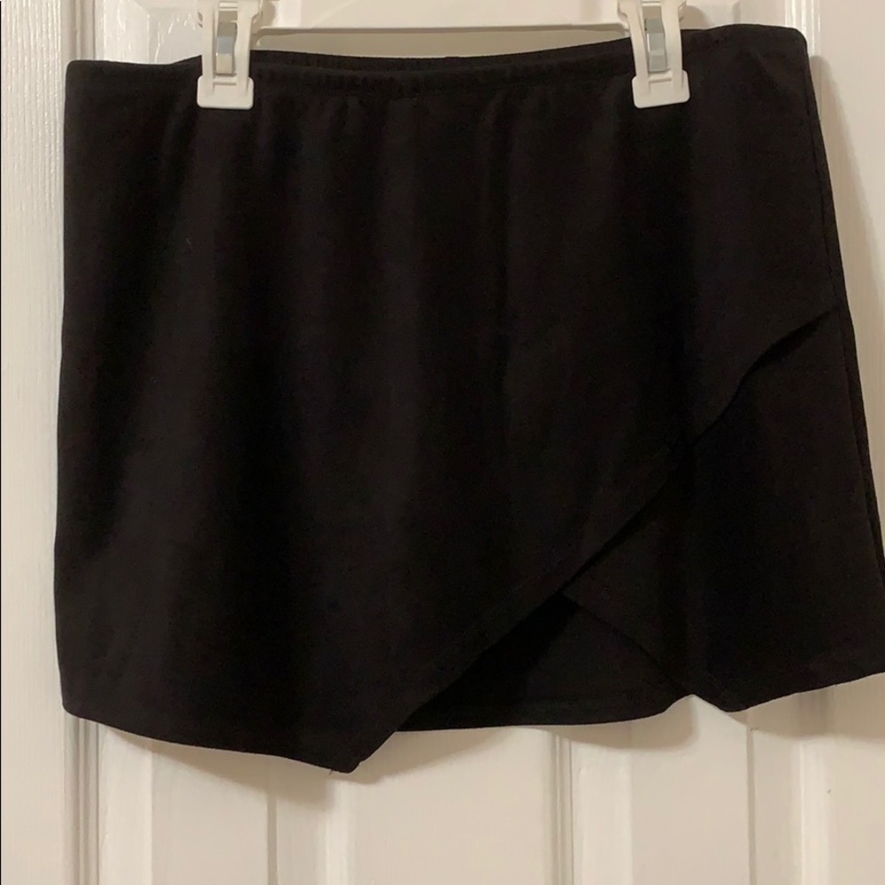 Black Asymmetrical Skort